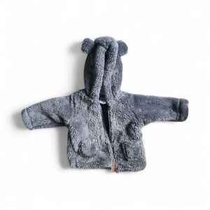 Carters Cozy Gray Plush Bear Hoodie for Kids
